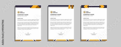 modern corporate letterhead template design 