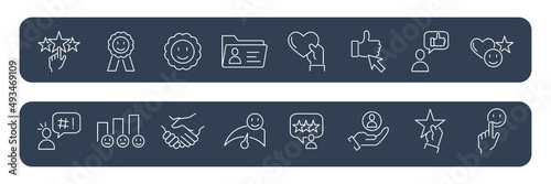 Customer Satisfaction icons set . Customer Satisfaction pack symbol vector elements for infographic web photo