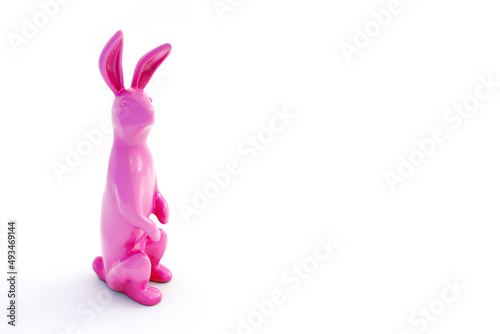 pink hare easter rabbit figure decoration