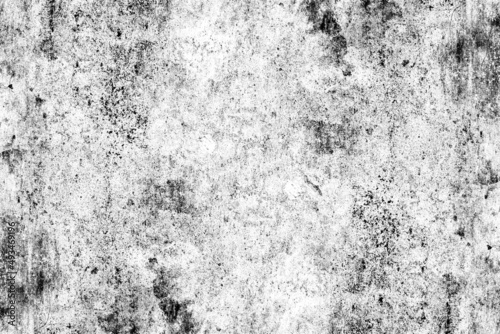Monochromatic old concrete wall surface with heavy grunge texture for background
