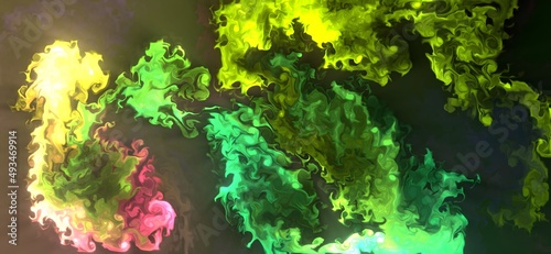 Fototapeta Naklejka Na Ścianę i Meble -  Fluid Art. Abstract colorful background, wallpaper, texture. abstract colored dust explosion background. Mixing paints. Modern art. Marble texture