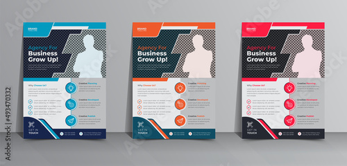 Corporate business flyer template design set with business poster layout, corporate banners, poster and leaflets design