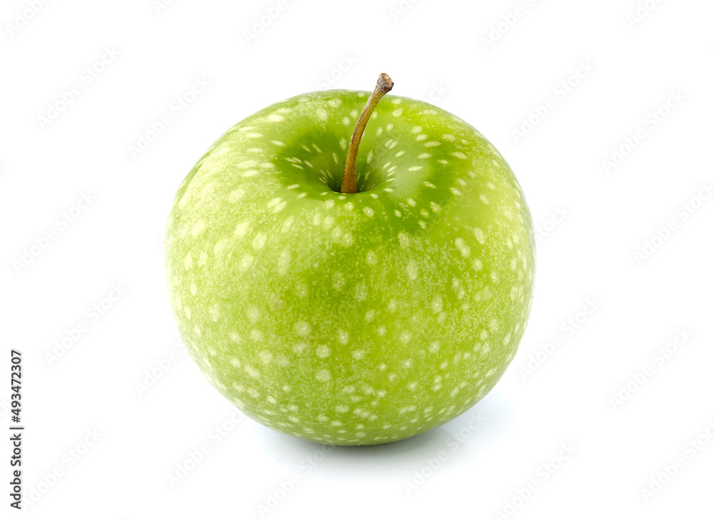 Green apple on white background Green apple on white background