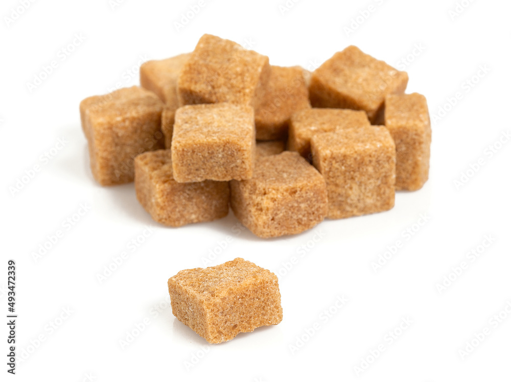 brown cane sugar isolated on white background brown cane sugar isolated on white background