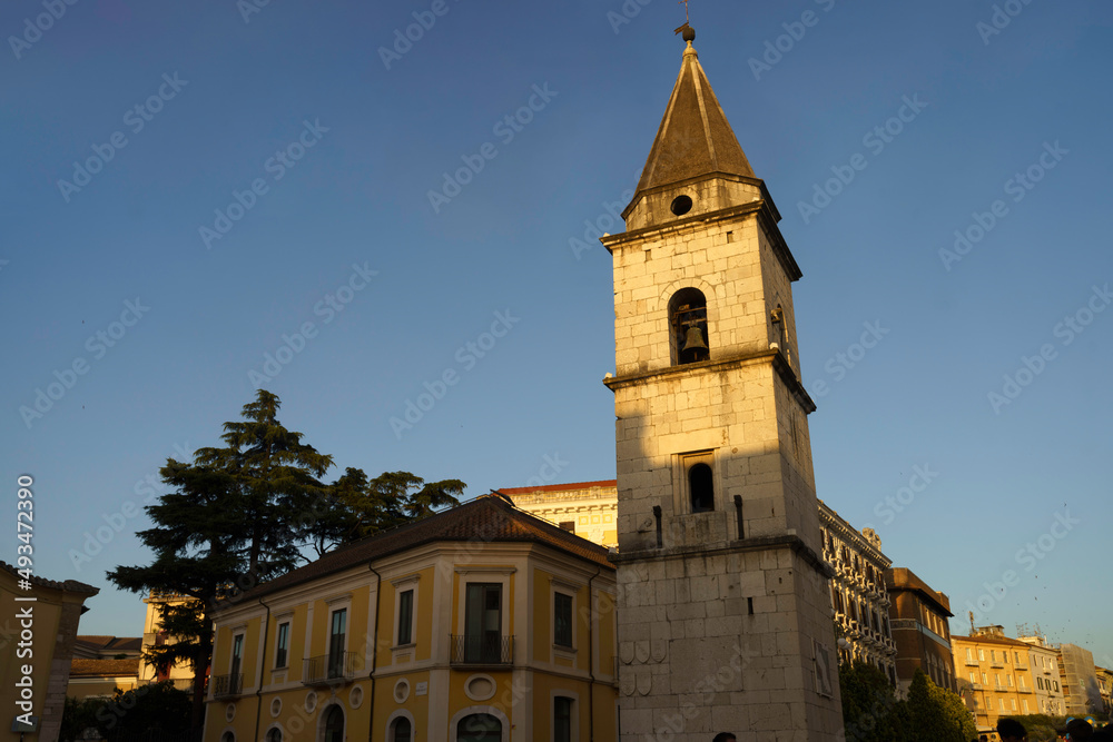 Benevento: historic buildings along the main street