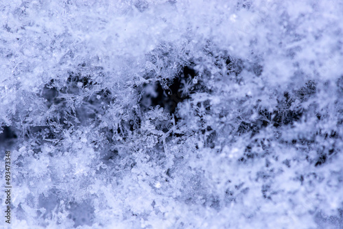 Ice and snow on a black background © Дарья Кожухова