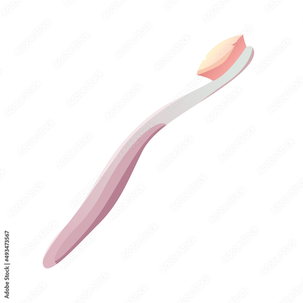 Toothbrush isolated. Hygiene and tooth protection vector. Vector flat illustration, cartoon style. Icon. Toothbrush isolated. Hygiene and tooth protection vector. Vector flat illustration, cartoon style. Icon.