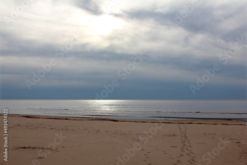 sandy beach and clouds