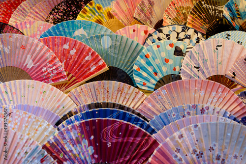 close up of fan Japanese 
