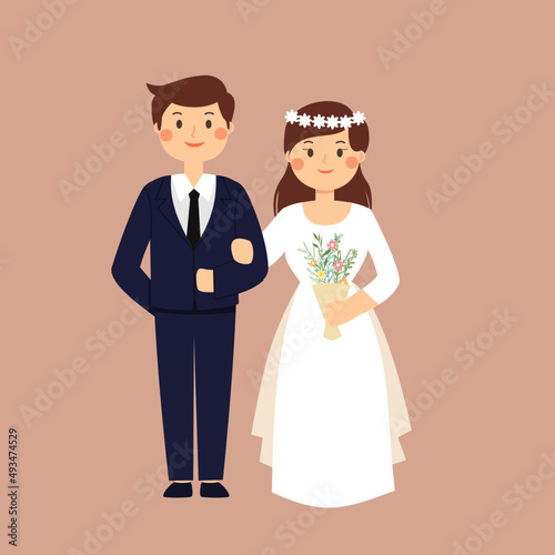 Foto muslim bride and groom