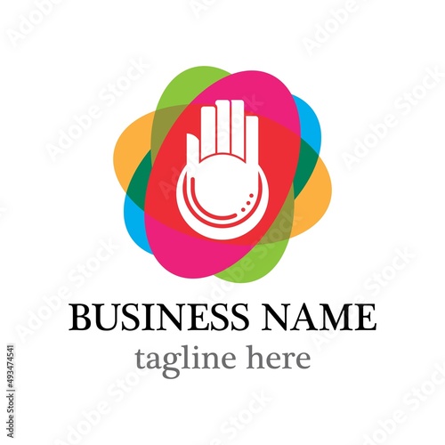 Hand logo template vector icon