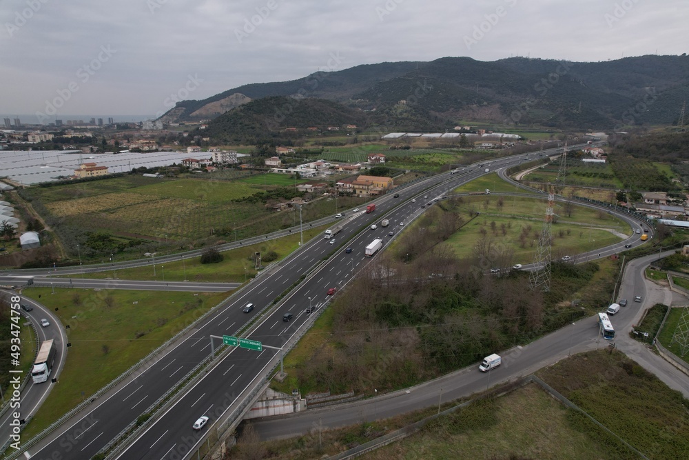 Φωτογραφία aerial view of the Salerno Reggio Calabria motorway