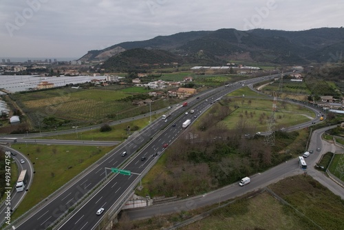 aerial view of the Salerno Reggio Calabria motorway