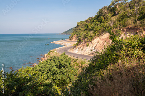 Nangphaya Hill Viewpoint, Chalerm Burapha Chonlathit Road, is longest along seaside road in Thailand in Chanthaburi Province photo