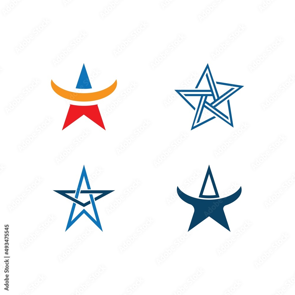 Fototapeta premium Star icon Template vector illustration