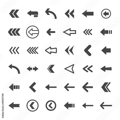 Arrow icons set. Vector Arrows collection.