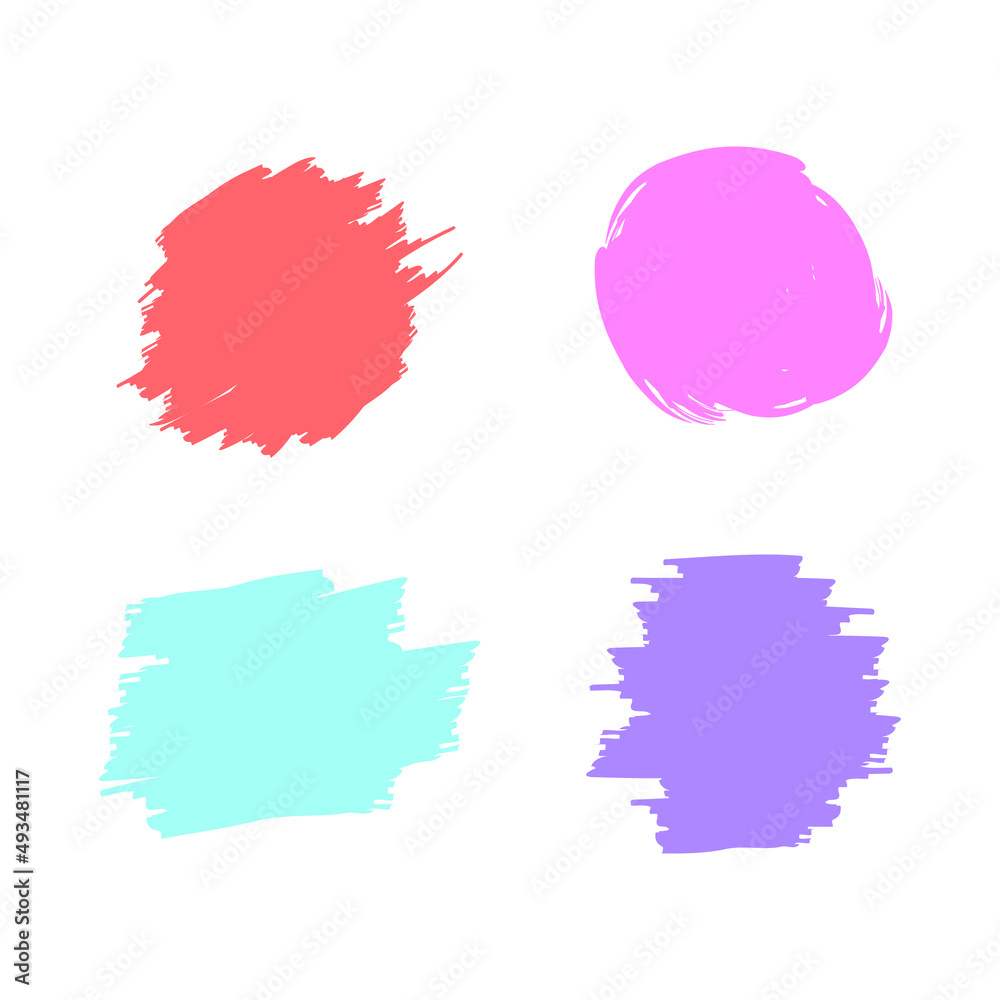 Set of brush and stain watercolor Set of brush and stain watercolor