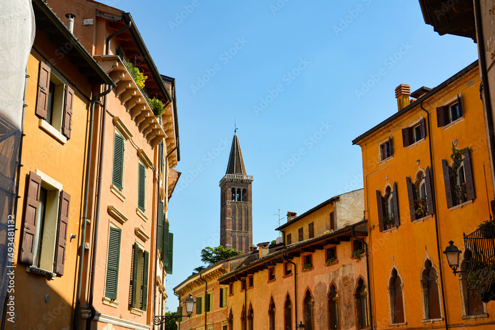 Orange colors of Verona, Italy