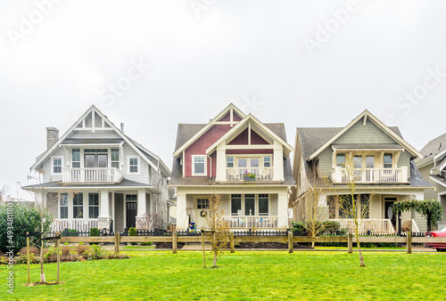 House and outdoor landscape at Spring in Vancouver, British Columbia, Canada. © karamysh