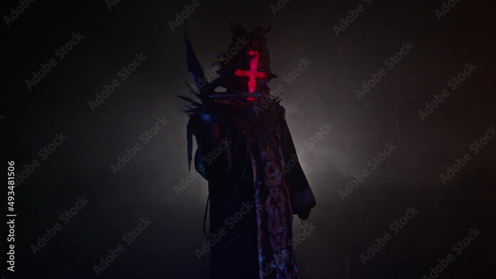 Monster with a cross on his face. horrors. fairy tale. Mystic Monster with a cross on his face. horrors. fairy tale. Mystic