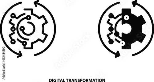 Digital transformation icon