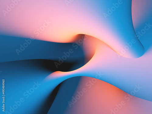 Fototapeta Naklejka Na Ścianę i Meble -  Bright colorful soft shapes, 3d rendering illustration