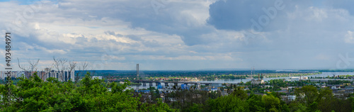 Panorama of Kyiv city, Ukraine 15 May 2021