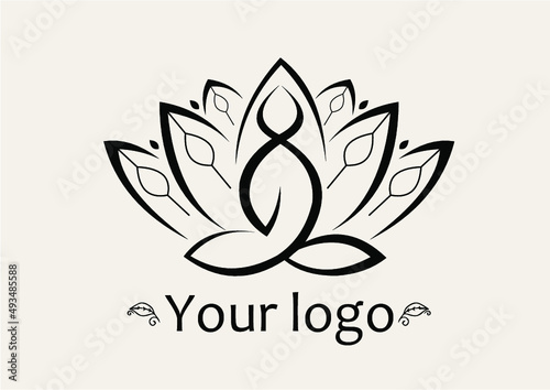 abstract flower logo span