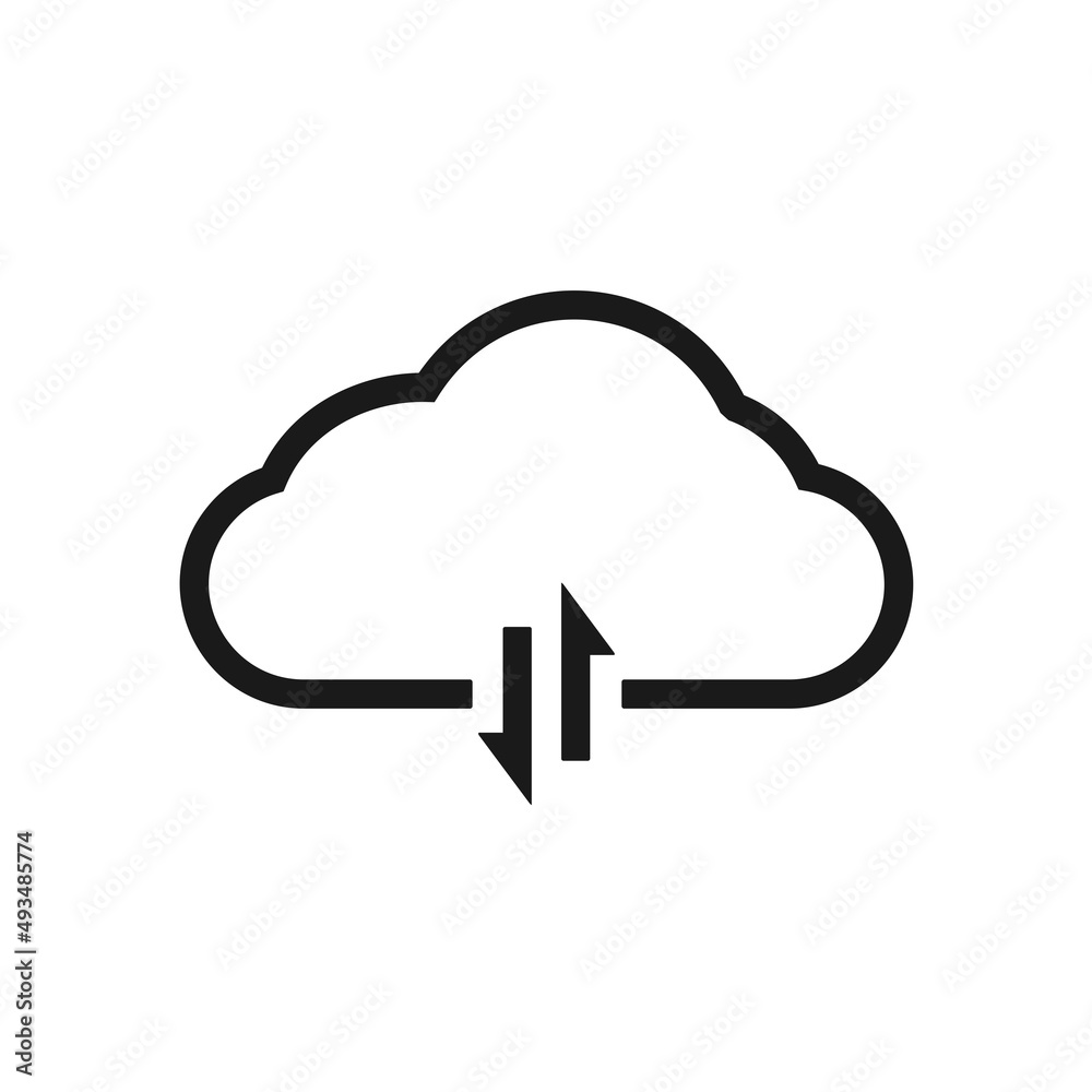 Cloud sync. Cloud upload download icon. Vector illustration Cloud sync. Cloud upload download icon. Vector illustration