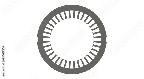 Obraz na płótnie Sheet metal part used for stator manufacturing