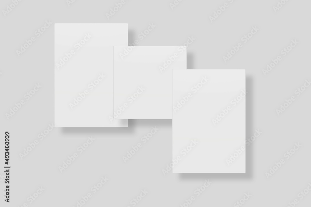 Blank paper for mockup. 3D Render Blank paper for mockup. 3D Render