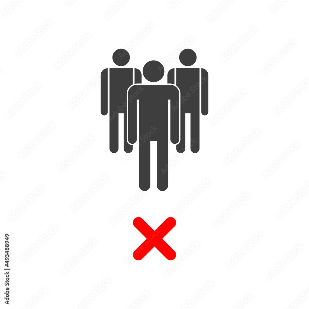 Social distance icon vector. social distancing icon. self quarantine sign Social distance icon vector. social distancing icon. self quarantine sign