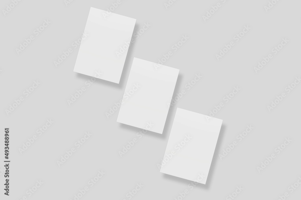 Blank paper for mockup. 3D Render Blank paper for mockup. 3D Render