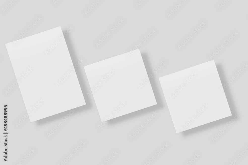 Blank paper for mockup. 3D Render Blank paper for mockup. 3D Render