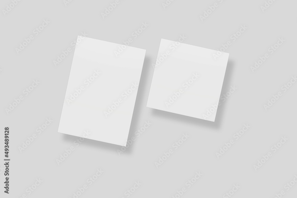 Blank paper for mockup. 3D Render Blank paper for mockup. 3D Render