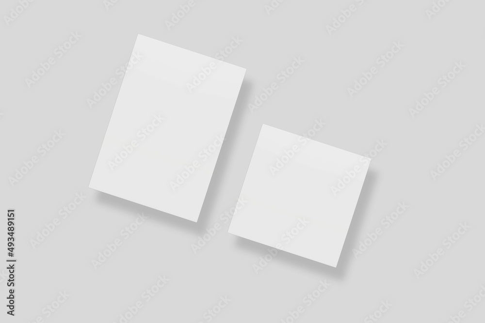 Blank paper for mockup. 3D Render Blank paper for mockup. 3D Render