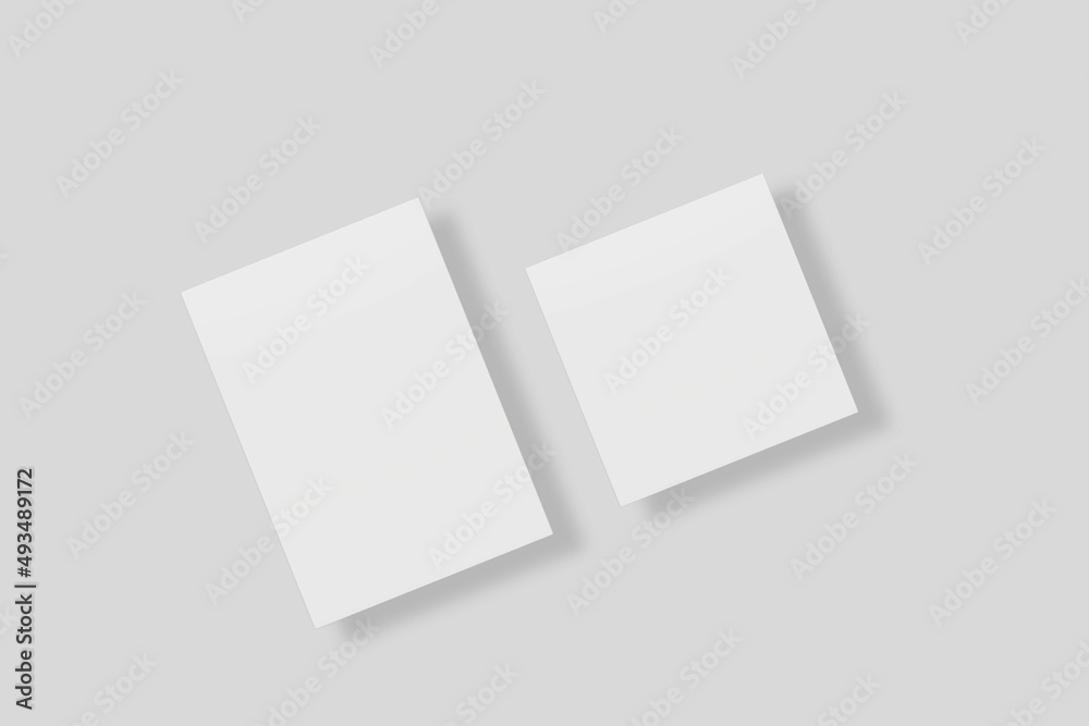 Blank paper for mockup. 3D Render Blank paper for mockup. 3D Render