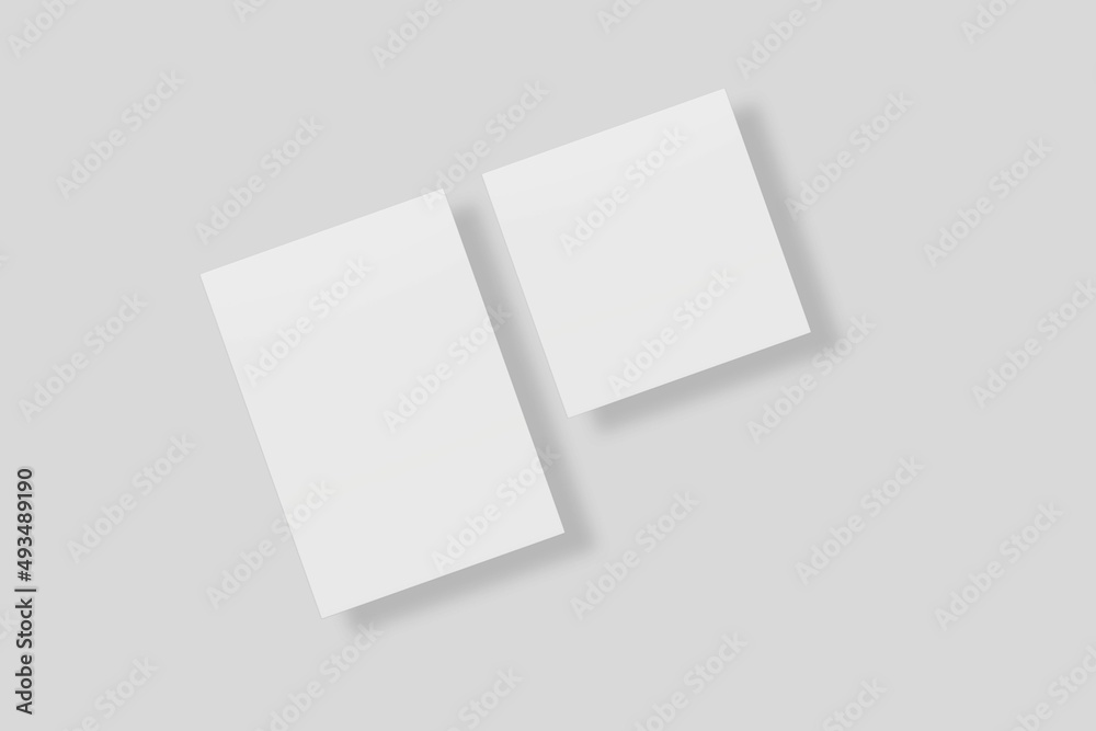 Blank paper for mockup. 3D Render Blank paper for mockup. 3D Render