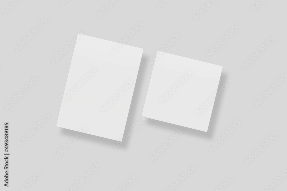 Blank paper for mockup. 3D Render Blank paper for mockup. 3D Render