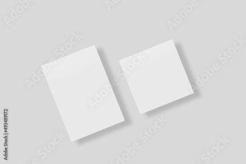 Blank paper for mockup. 3D Render © Eli