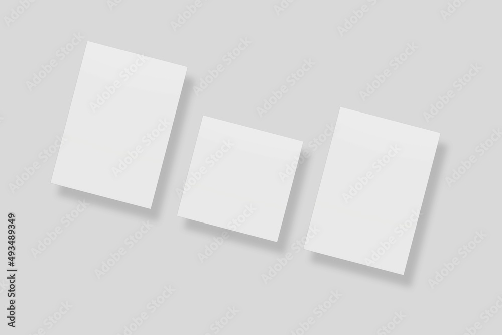 Blank paper for mockup. 3D Render Blank paper for mockup. 3D Render