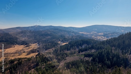 View from the top of the Sokoliki mountain in the Western Sudetes