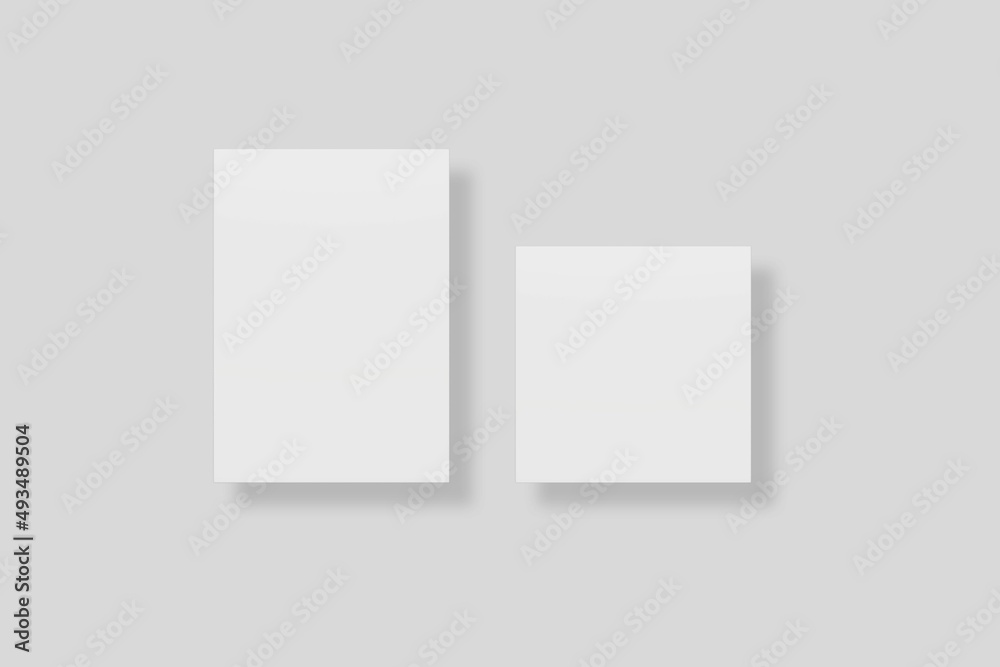 Blank paper for mockup. 3D Render Blank paper for mockup. 3D Render