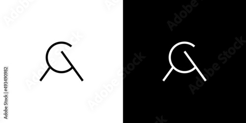 Unique and Modern letter CA initials logo design