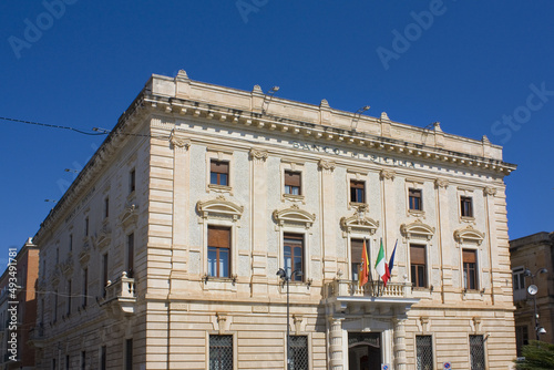 Historical building at Piazza Archimede in Syracuse, Sicily, Italy