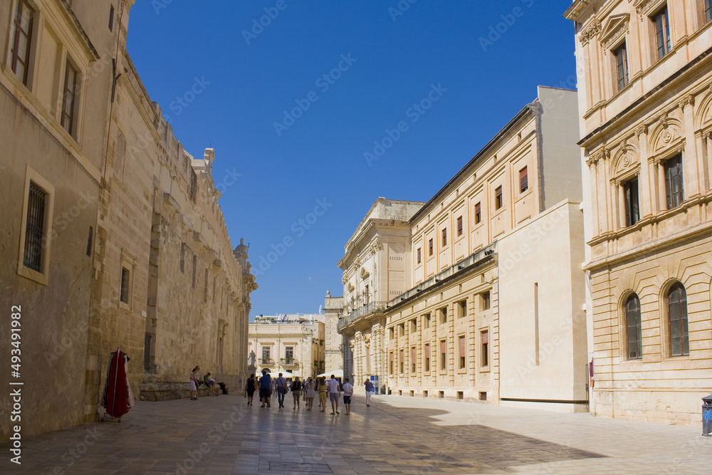 Piazza Minerva in Old Town of Syracuse, Sicily, Italy