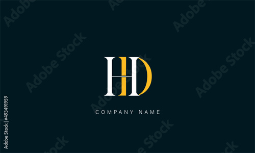 DH, HD, DH, Letters Logo Monogram