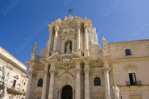 Cathedral of the Nativity of Mary Most Holy (Duomo) in Syracuse, Sicily, Italy 