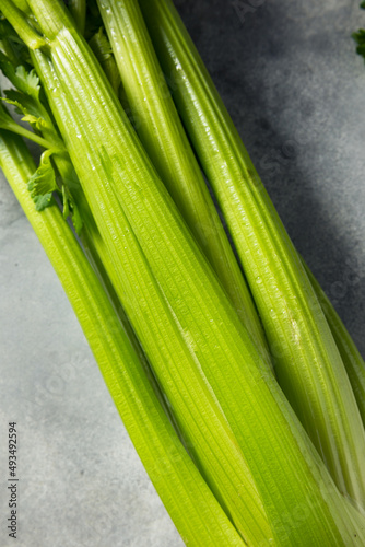 Raw Green Organic Celery Stalks