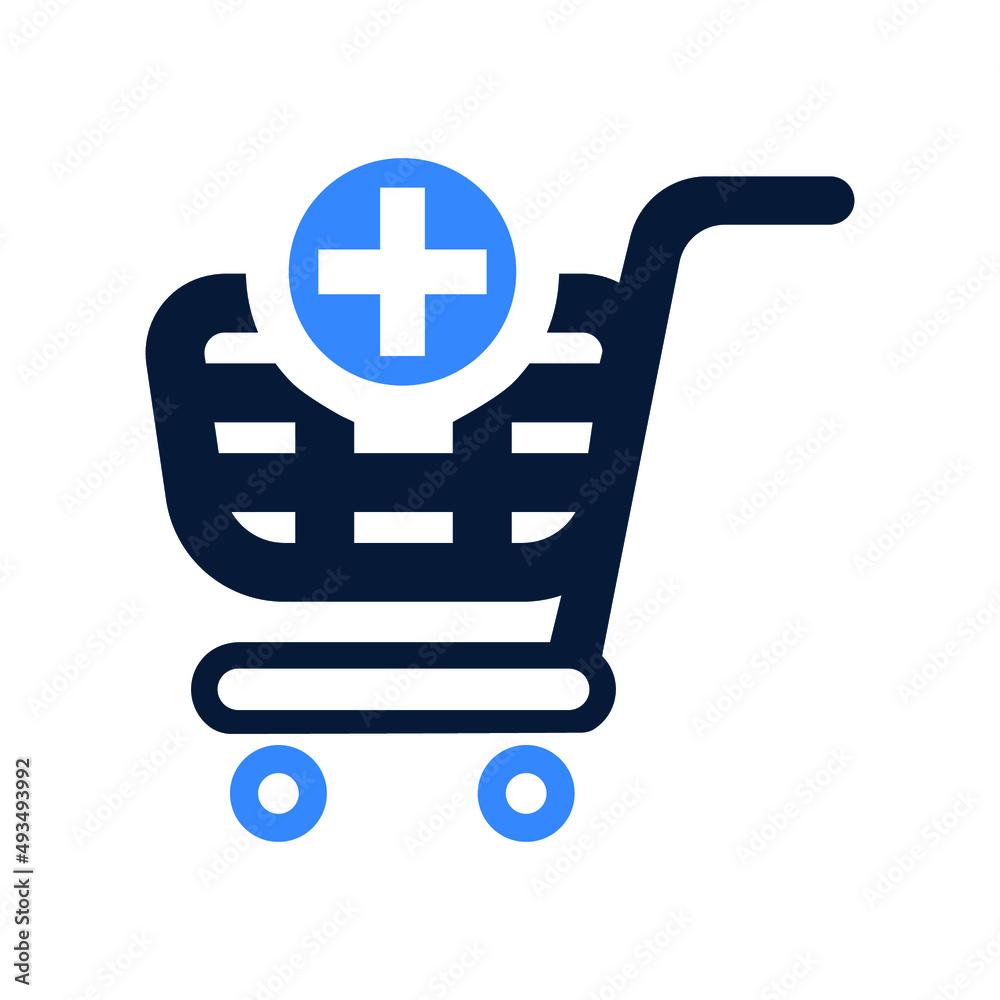 Add cart icon. Simple editable vector graphics. Add cart icon. Simple editable vector graphics.